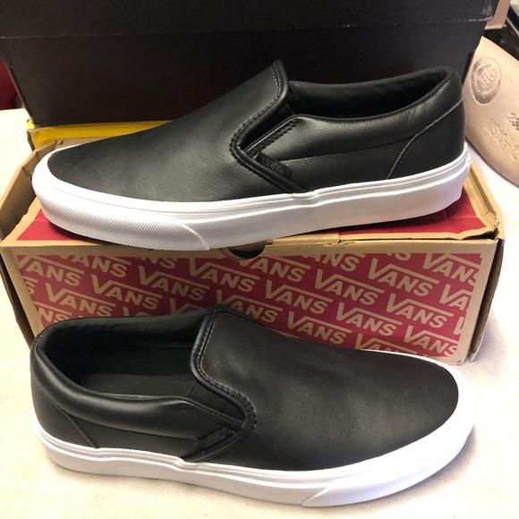 vans classic tumble slip on leather